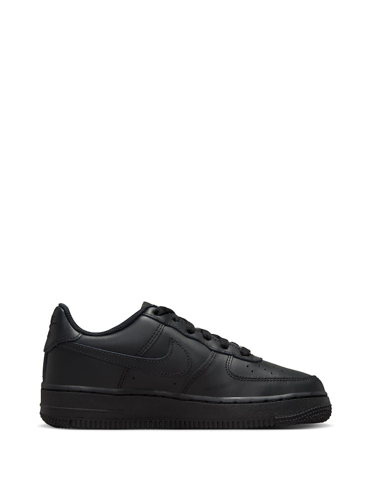 Nike Black Air Force 1 Youth Trainers - Image 9 of 19