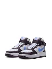 Nike Blue/Black Youth Air Force 1 Mid EasyOn Trainers - Image 3 of 11