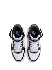 Nike Blue/Black Youth Air Force 1 Mid EasyOn Trainers - Image 5 of 11