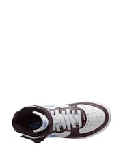 Nike Blue/Black Youth Air Force 1 Mid EasyOn Trainers - Image 6 of 11