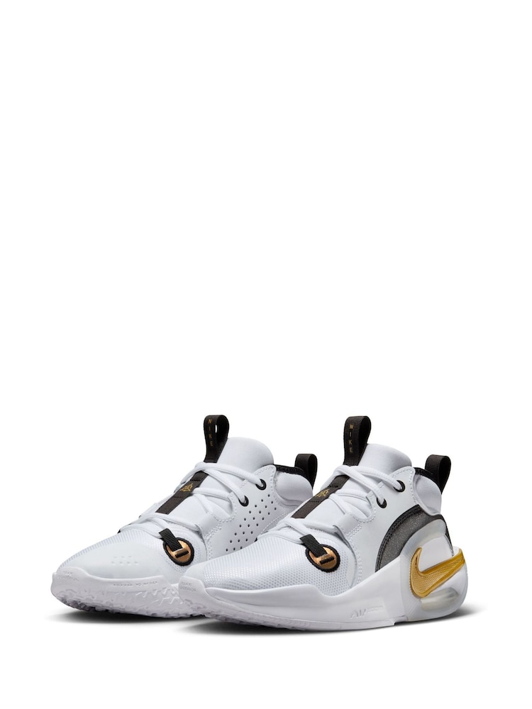 Nike White/Gold Junior Air Zoom Cross-Over 2 Trainers - Image 2 of 11