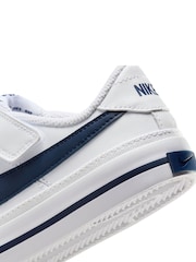 Nike White/Blue Junior Court Legacy Trainers - Image 9 of 9