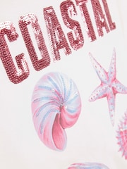 River Island White Coastal Whipstitch T-Shirt - Image 4 of 4