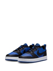 Nike Blue Youth Court Borough Low Recraft Trainers - Image 3 of 8