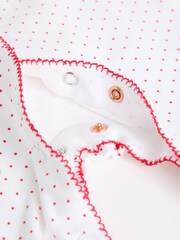 Red/White Baby Footed 100% Cotton Sleepsuits 4 Pack (0-3yrs) - Image 12 of 12