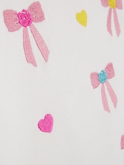River Island Pink Bow Baby T-Shirt & Kickflare Legging Set - Image 4 of 4