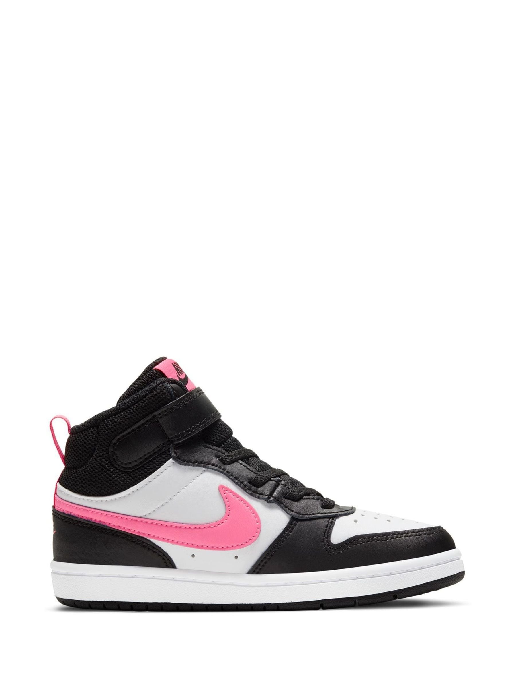 Buy Nike Black Pink Junior Court Borough Mid Trainers from the Next UK online shop