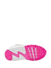 Nike White/Pink Junior Air Max 90 Easy On Trainers - Image 4 of 4