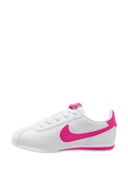 Nike White/Pink Junior Cortez EasyOn Trainers - Image 2 of 4