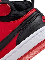 Nike Red/Black Junior Court Borough Mid Trainers - Image 11 of 11