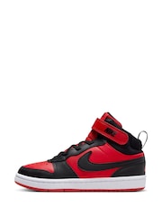 Nike Red/Black Junior Court Borough Mid Trainers - Image 2 of 11