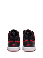 Nike Red/Black Junior Court Borough Mid Trainers - Image 6 of 11