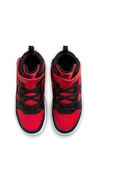 Nike Red/Black Junior Court Borough Mid Trainers - Image 7 of 11