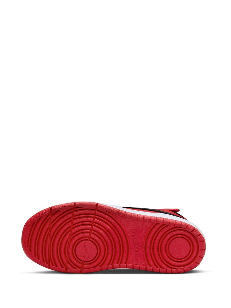 Rood/zwart - Nike - Junior Court Borough halfhoge sneakers - Image 8 of 11
