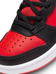 Nike Red/Black Junior Court Borough Mid Trainers - Image 9 of 11