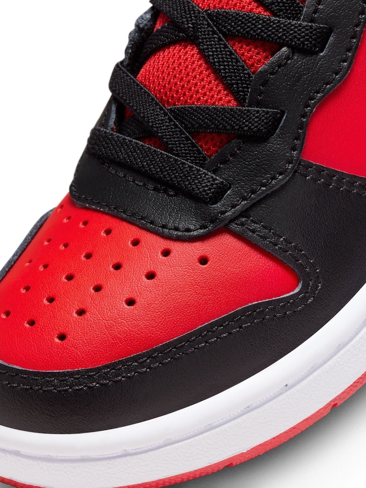 Rood/zwart - Nike - Junior Court Borough halfhoge sneakers - Image 9 of 11