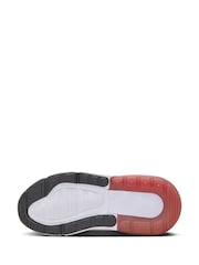 Nike Orange/White Air Max 270 Junior Trainers - Image 6 of 8