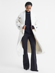Reiss Navy/Blue Alexis Wool Blend Roll Neck Jumper - Image 3 of 6