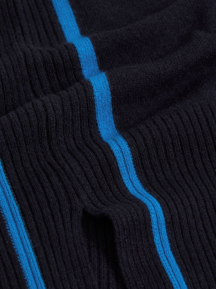 Reiss Navy/Blue Alexis Wool Blend Roll Neck Jumper - Image 6 of 6