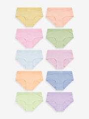 Multi Pastel Hipster Briefs 10 Pack (2-16yrs) - Image 1 of 3