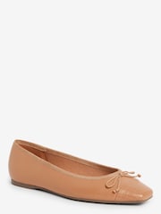 Marron chameau - Ballerines Forever Comfort® en cuir à bout carré - Image 4 of 6