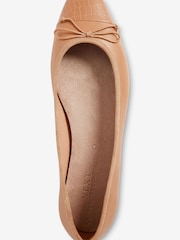 Marron chameau - Ballerines Forever Comfort® en cuir à bout carré - Image 5 of 6