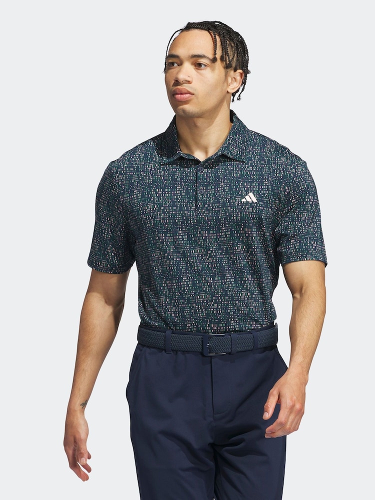adidas Golf Ultimate365 Power Grid Print Polo Shirt - Image 1 of 5 adidas Golf Ultimate365 Power Grid Print Polo Shirt - Image 1 of 5