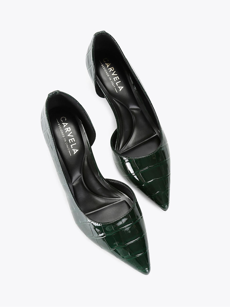 Carvela Alina D'Orsay 鳄鱼纹压花高跟鞋 - 4的图像2｝