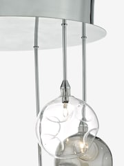 Dar Lighting Silver Quinn 6 Light Semi Flush Fitting Ceiling Light - Image 3 of 4