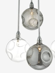 Dar Lighting Silver Quinn 6 Light Semi Flush Fitting Ceiling Light - Image 4 of 4
