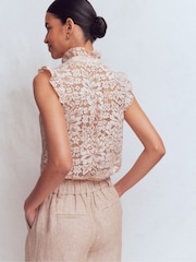 Boden Pink Isabel Sleeveless Lace Top - Image 2 of 4