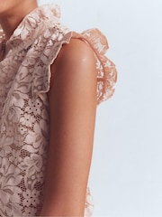 Boden Pink Isabel Sleeveless Lace Top - Image 3 of 4