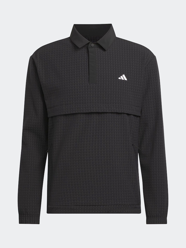 adidas Golf Ultimate365 Tour WIND.RDY Quarter Zip Pullover Black Jacket - Image 6 of 6