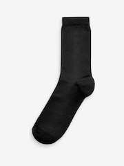 Black Soft Viscose Ankle Socks 3 Pack - Image 2 of 2