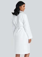 Loungeable White 100% Cotton Waffle Robe - Image 2 of 6