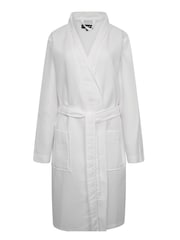 Loungeable White 100% Cotton Waffle Robe - Image 6 of 6
