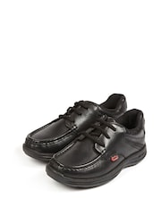 Kickers Black Youth Reasan Strap Leather Shoes - Image 1 of 3
