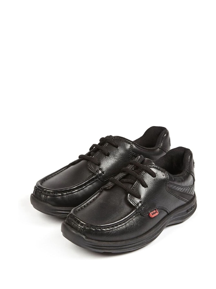 Kickers Black Youth Reasan Strap Leather Shoes - Image 1 of 3