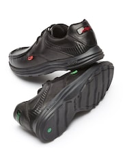 Kickers Black Youth Reasan Strap Leather Shoes - Image 3 of 3