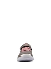 Clarks Grey Pewter Ath Flux Toddler Trainers - Image 3 of 7