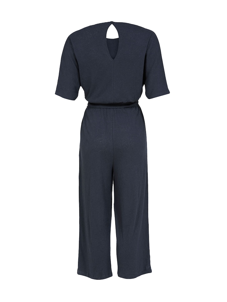 Celtic & Co. Kurzärmeliger Jumpsuit aus Baumwollleinen, Blau - Bild 4 von 4 Celtic & Co. Kurzärmeliger Jumpsuit aus Baumwollleinen, Blau - Bild 4 von 4
