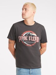 Amplified Grey Floyd On The Run Crew 100% Cotton T-Shirt - Image 1 of 4