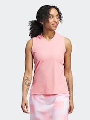 adidas Golf Pink Ultimate365 Sleeveless Polo Shirt - Image 1 of 7