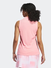 adidas Golf Pink Ultimate365 Sleeveless Polo Shirt - Image 2 of 7