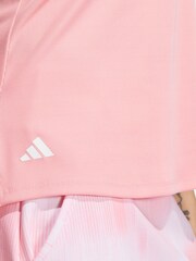 adidas Golf Pink Ultimate365 Sleeveless Polo Shirt - Image 4 of 7