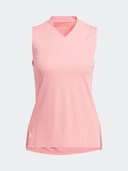 adidas Golf Pink Ultimate365 Sleeveless Polo Shirt - Image 7 of 7