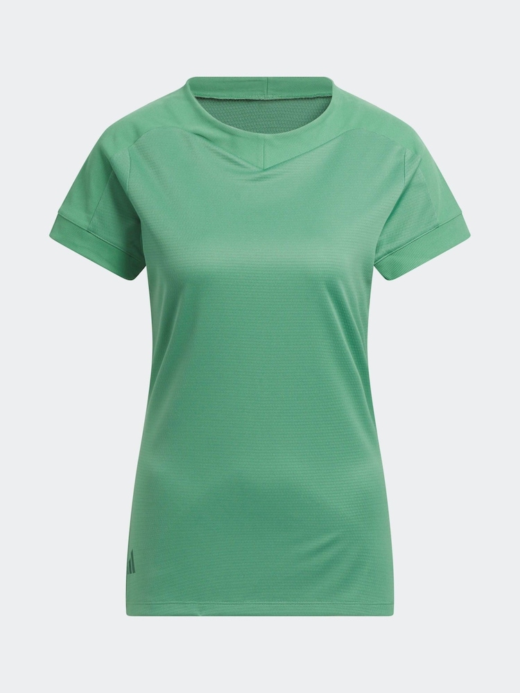 adidas Golf Green Ultimate365 Rib Mix T-Shirt - Image 8 of 8