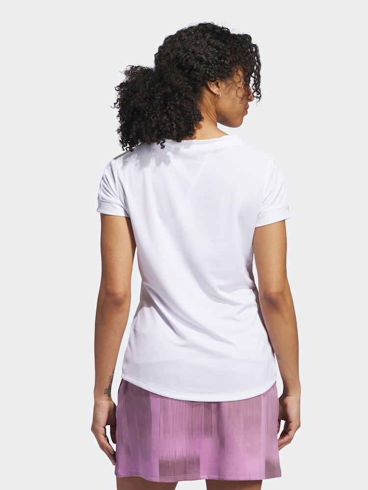 adidas Golf Green Ultimate365 Rib Mix T-Shirt - Image 2 of 7