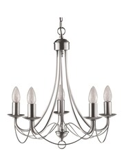 Searchlight Silver Candella 5 Light Chandelier - Image 3 of 4