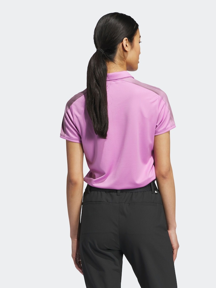 adidas Golf Purple Ultimate365 Printed Polo Shirt - Image 2 of 7